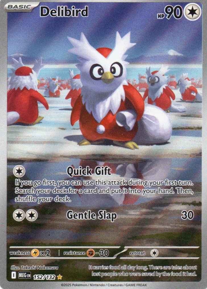 Delibird 152 Illustration rare Ingles