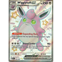 Wigglytuff ex 222 Shiny Ultra rare Ingles