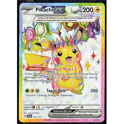 Pikachu ex 219 Ultra rare Ingles