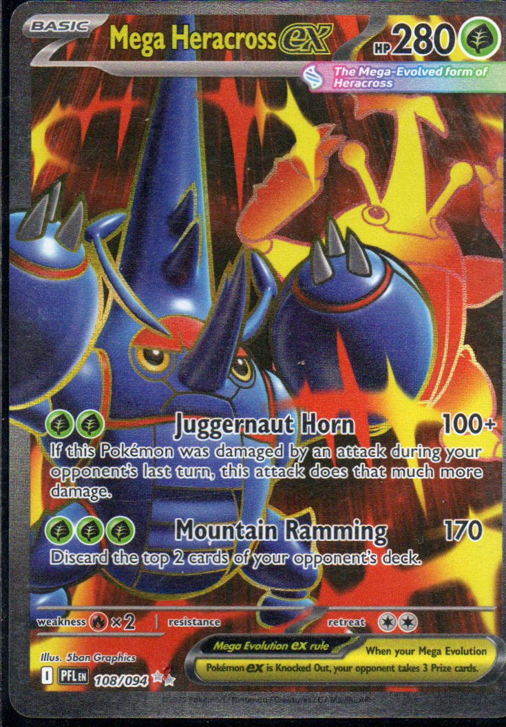 Mega Heracross ex 108 Ultra rare Ingles