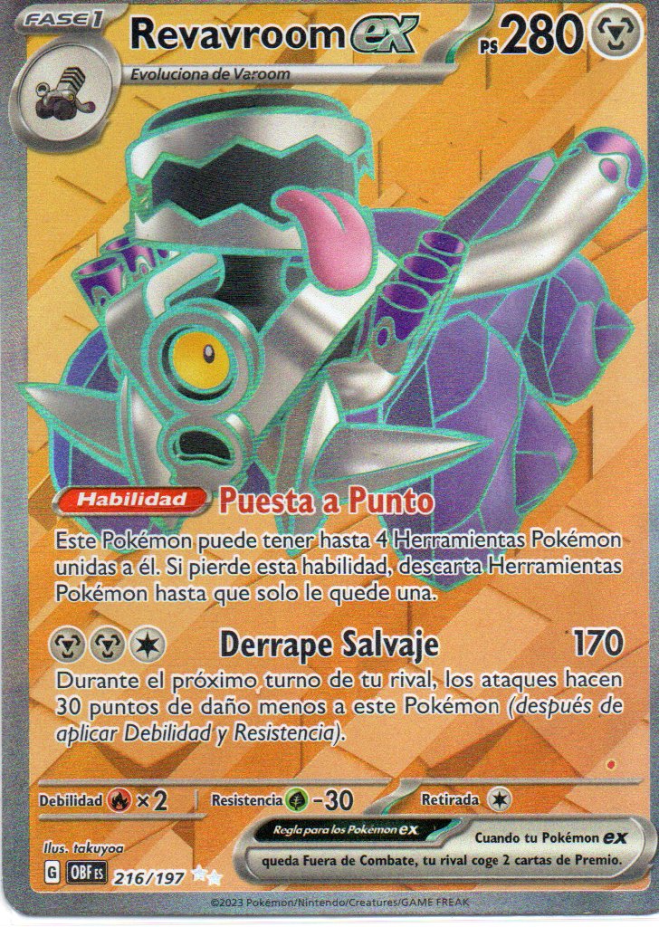 Revavroom ex 216 ultra rare Español