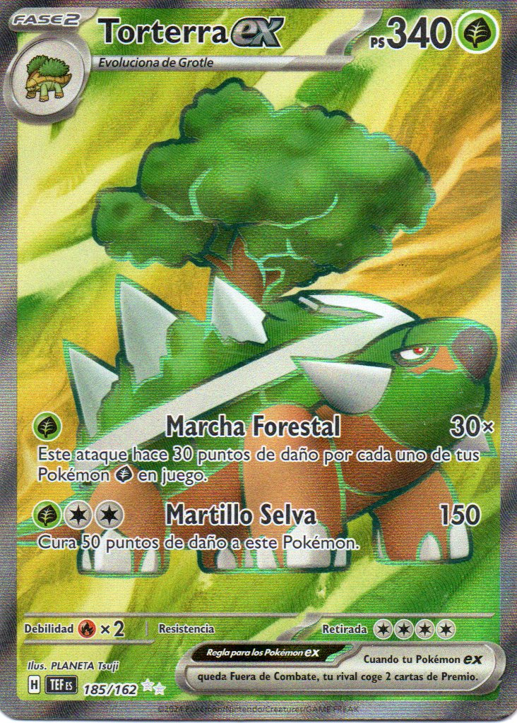 Torterra ex 185 ultra rare Español