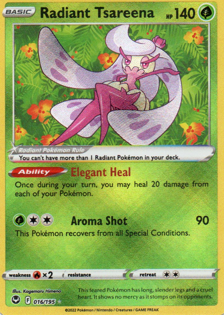 Radiant Tsareena 16 Radiant rare Ingles
