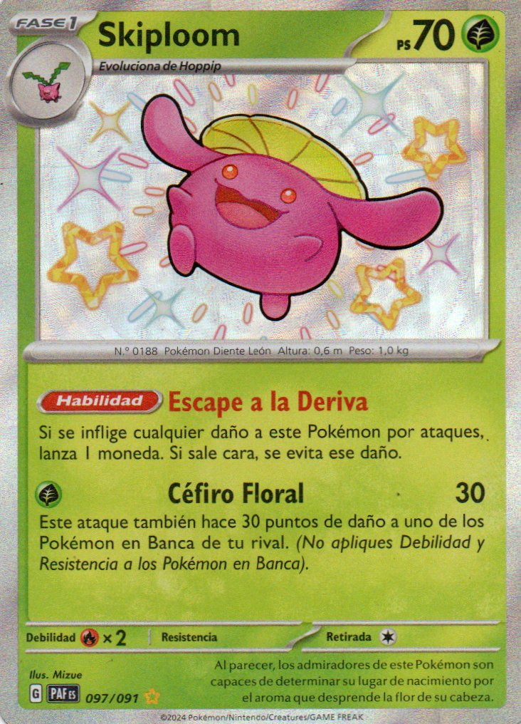 Skiploom 97 Shiny rare Español