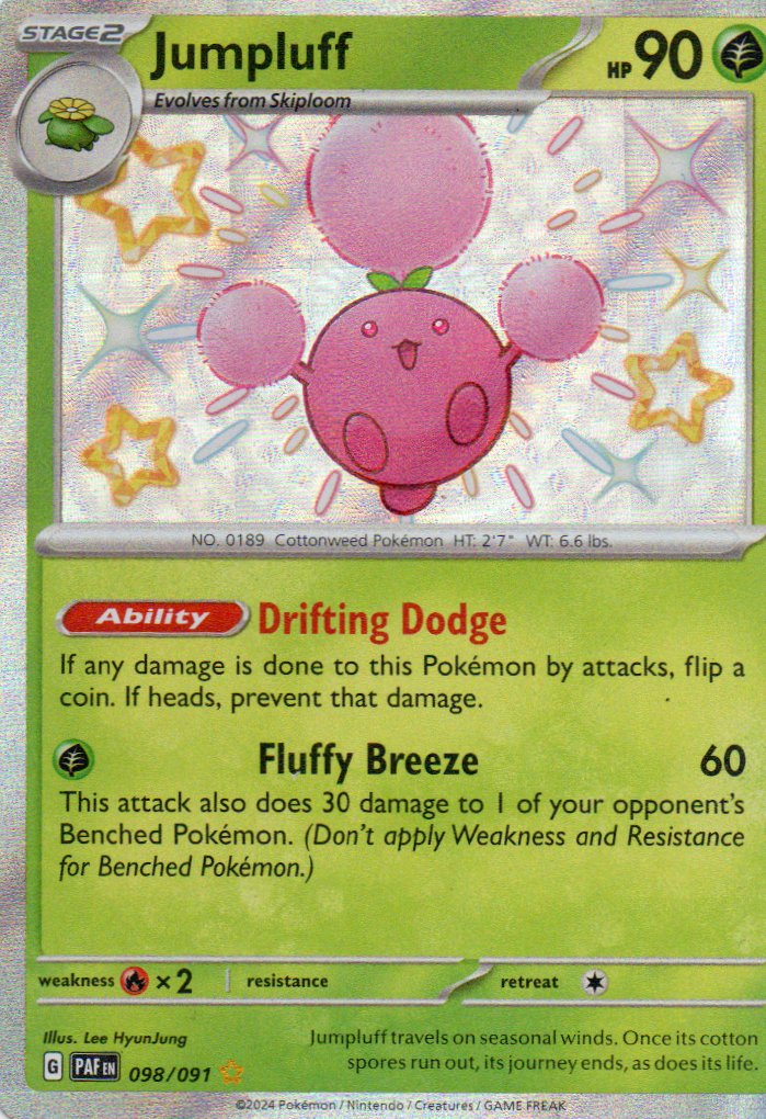 Jumpluff 98 Shiny rare Ingles