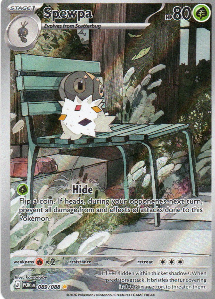 Spewpa 89 Illustration rare Ingles