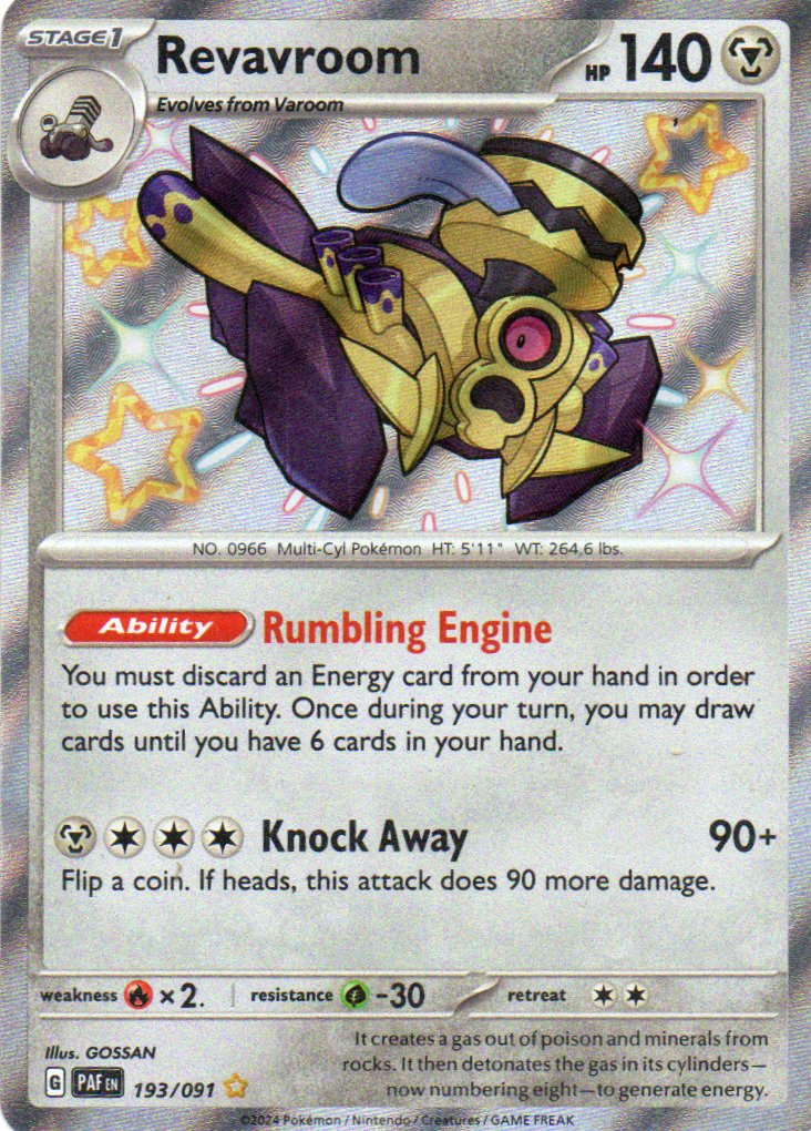 Revavroom 196 Shiny rare Ingles