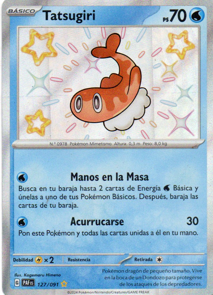 Tatsugiri 127 Shiny rare Español