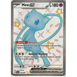 Mew ex 216 Shiny Ultra rare Ingles