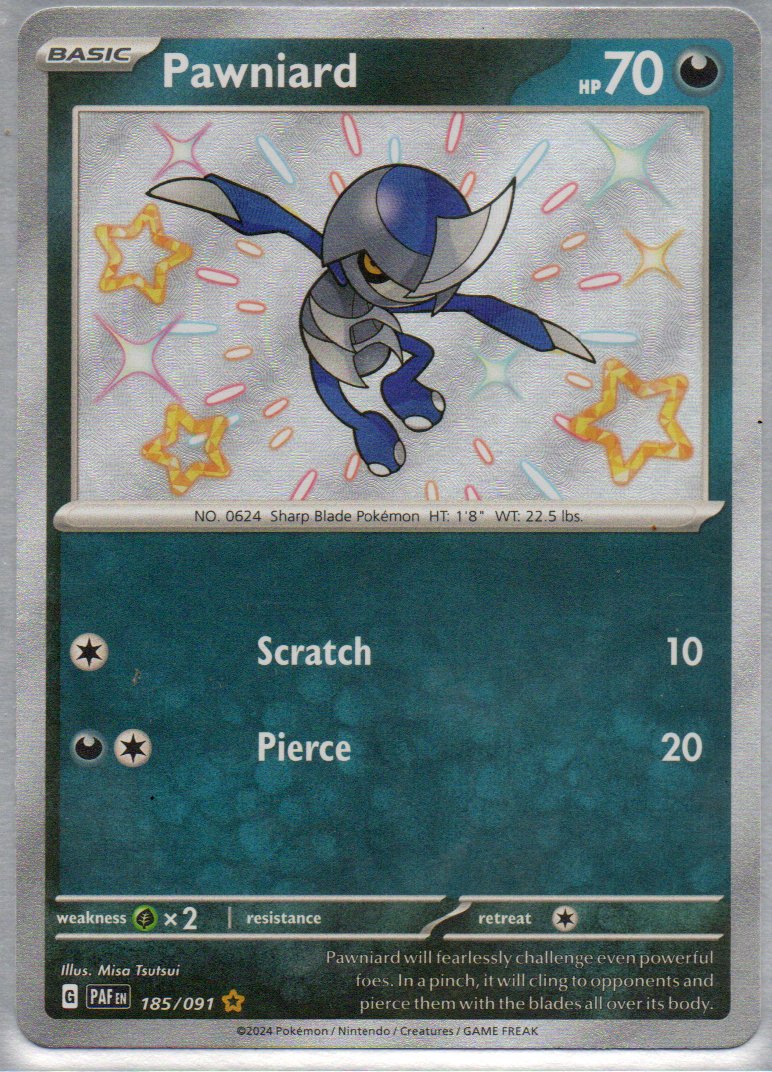 Pawniard 185 Shiny rare Ingles