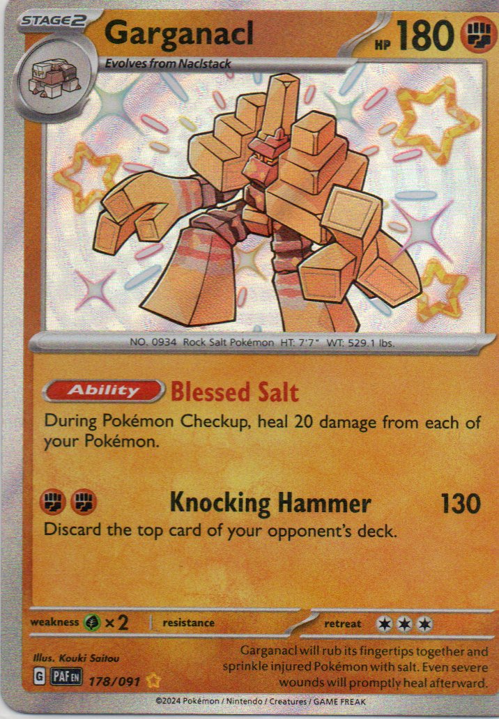 Garganacl 178 Shiny rare Ingles
