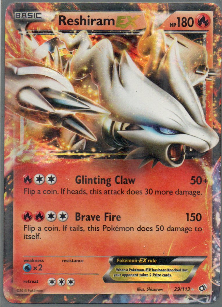 Reshiram EX 29 Ultra rare Ingles