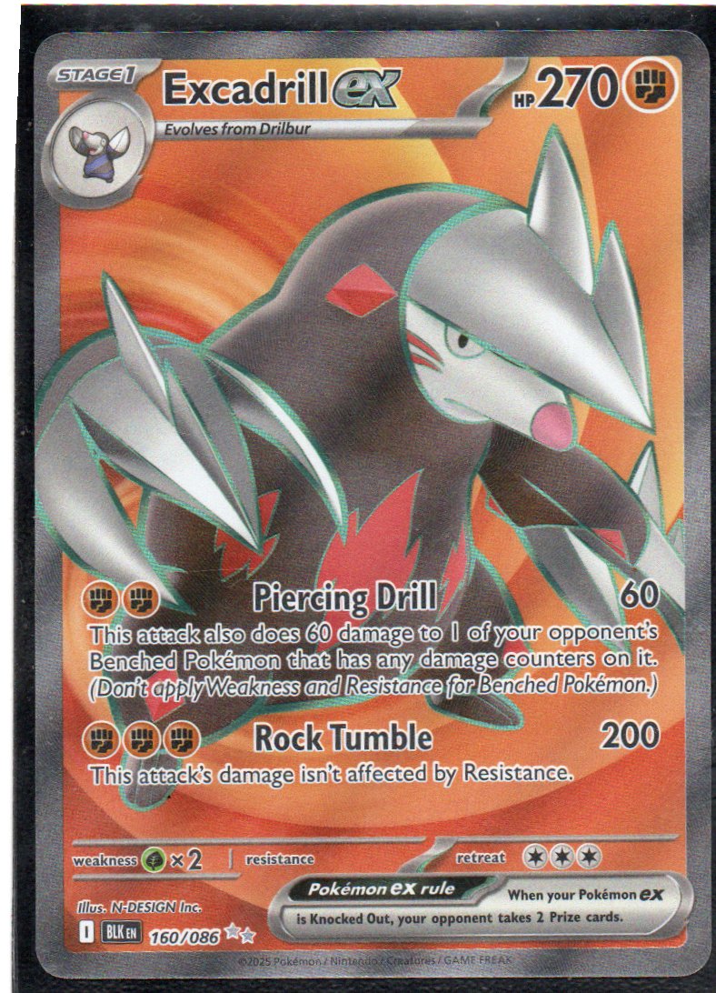 Excadrill ex 160 Ultra rare Ingles