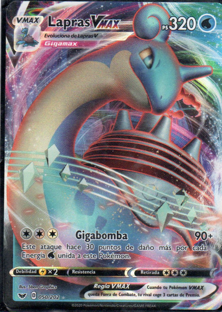 Lapras Vmax 50 Ultra rare Español
