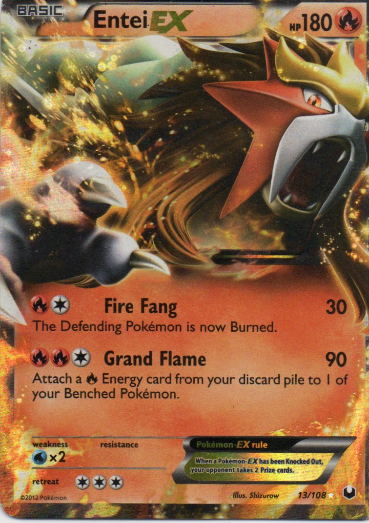 Entei EX 13 Ultra rare Ingles