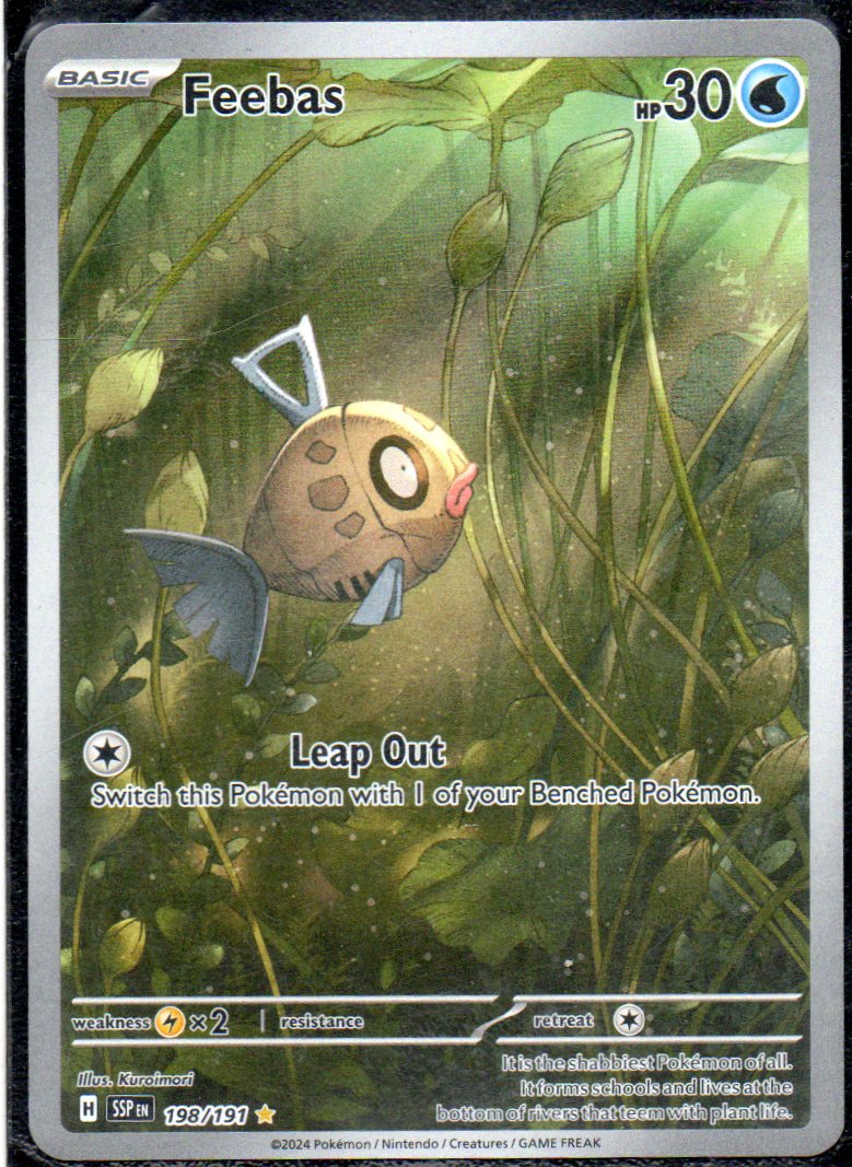 Feebas 198 Illustration rare Ingles