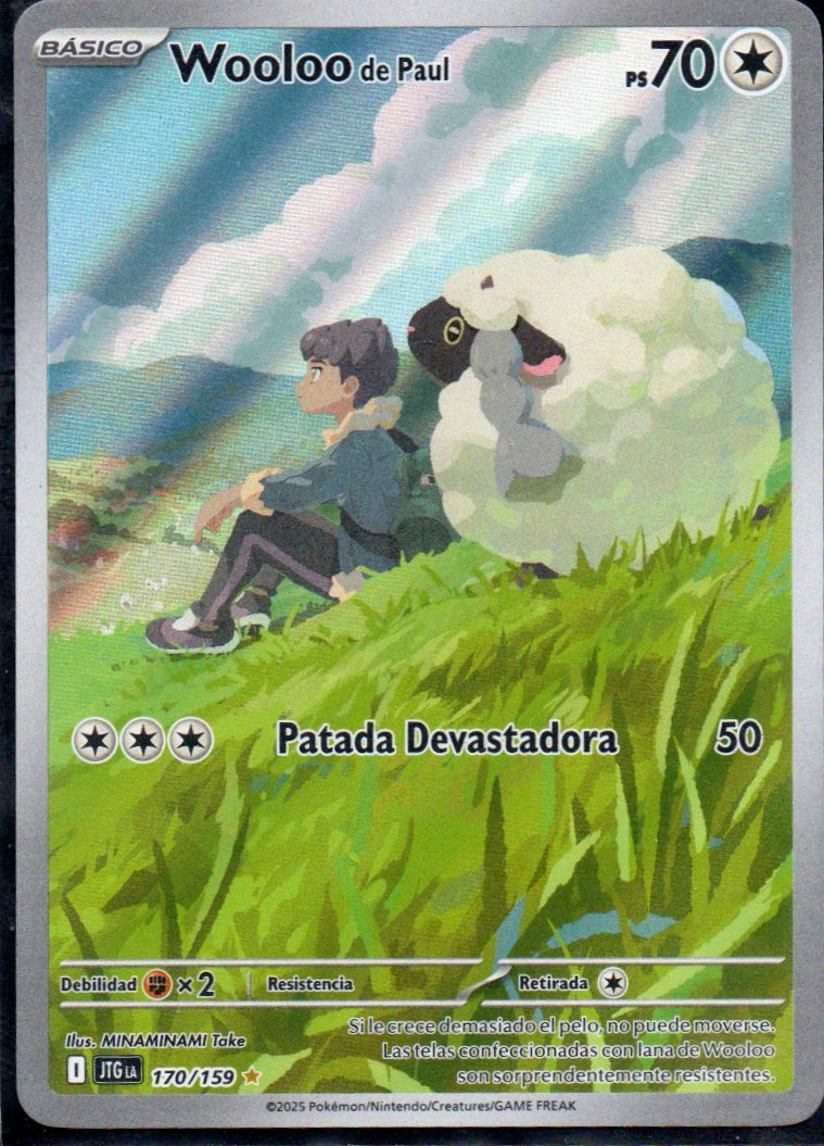 Wooloo de Paul 170 Illustration rare Español