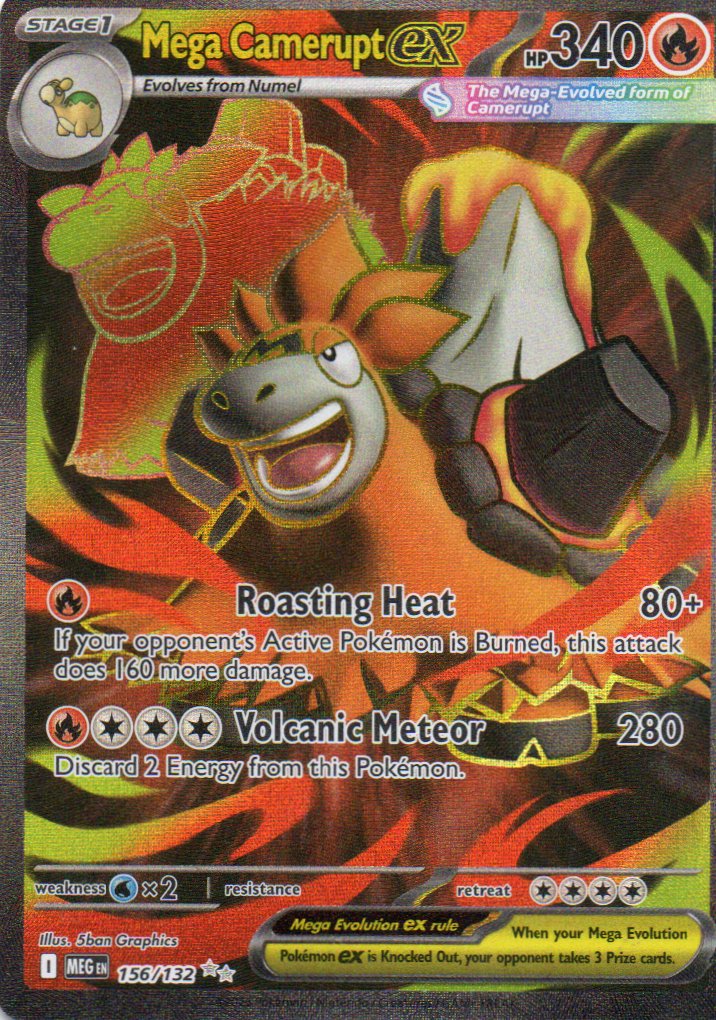 Mega Camerupt ex 156 Ultra rare Español