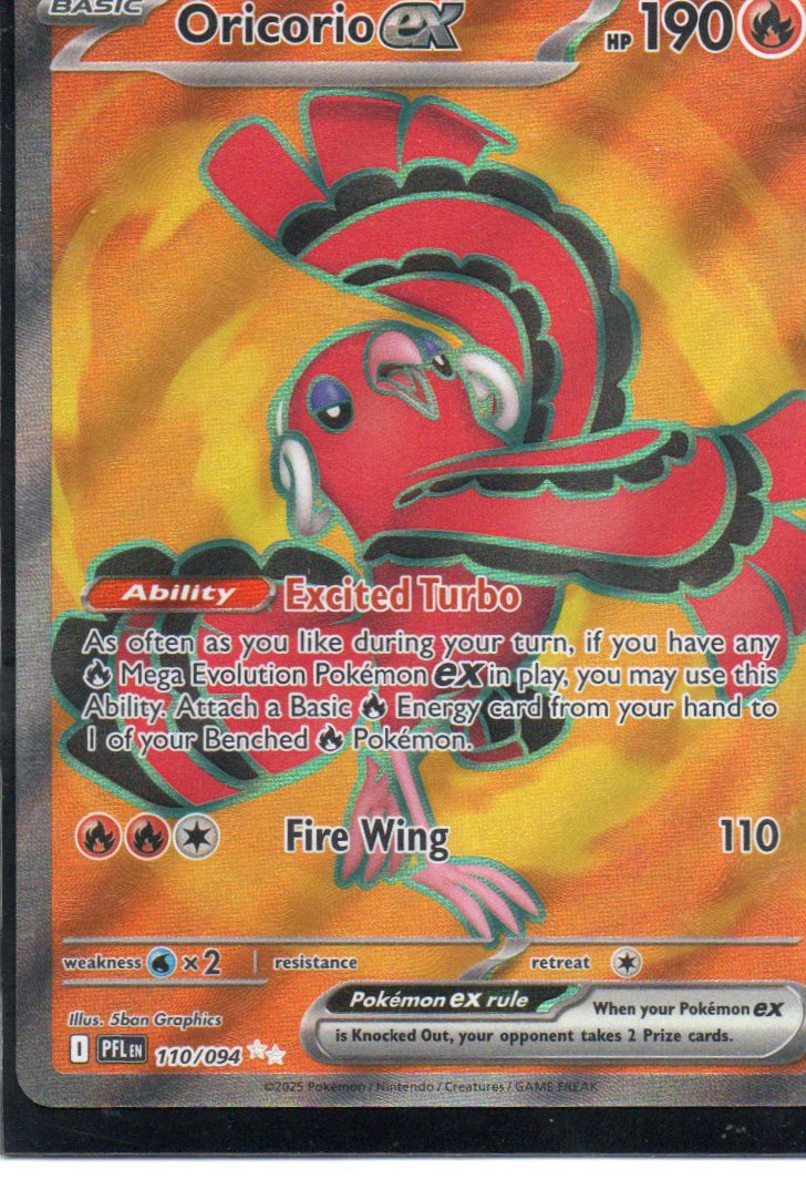 Oricorio ex 110 Ultra rare Ingles