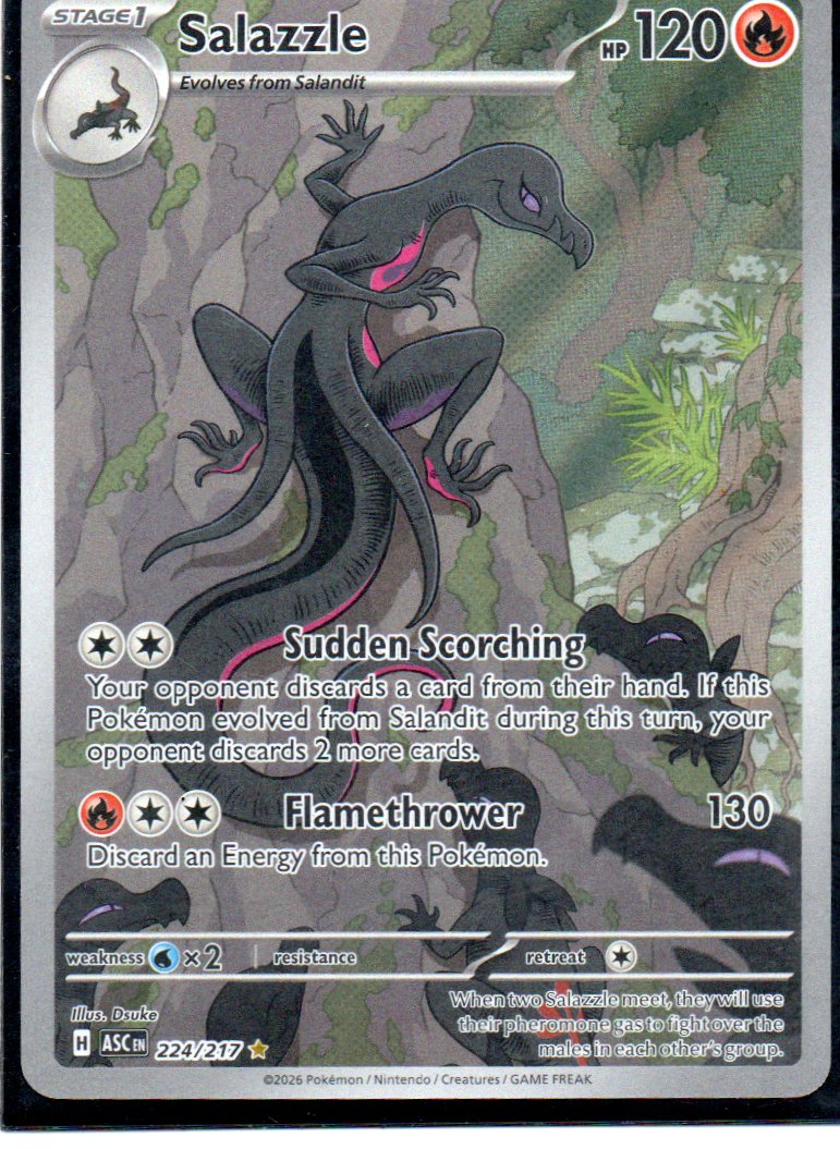 Salazzle 224 Illustration rare Ingles