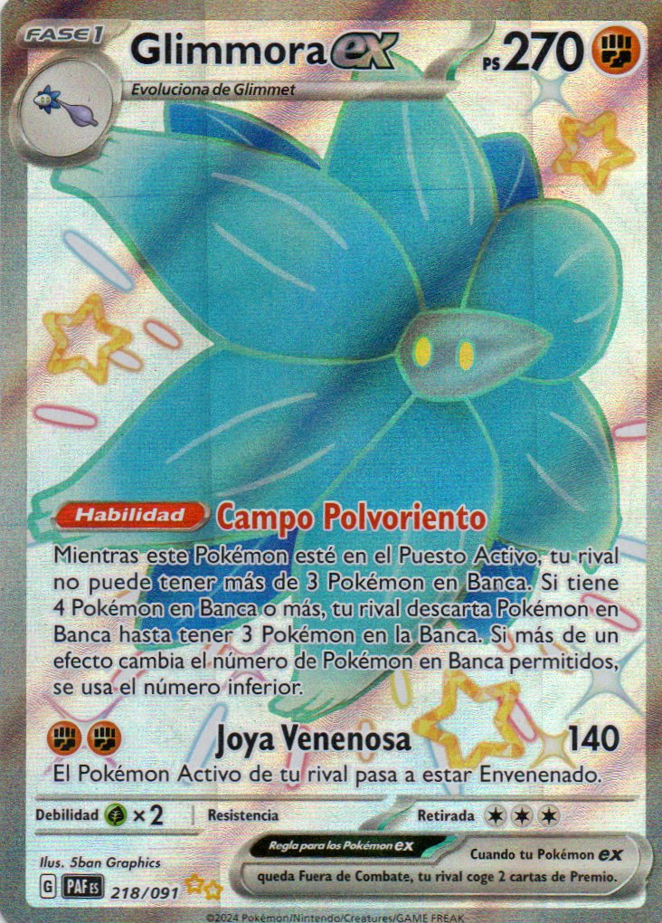 Glimmora ex 218 Shiny Ultra rare Español