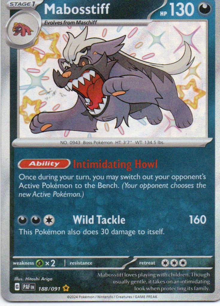 Mabosstiff 188 Shiny rare Ingles