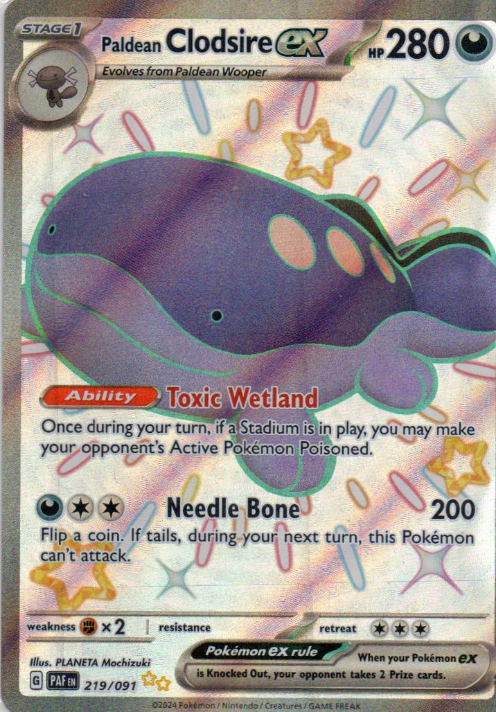 Paldean Clodsire 219 Shiny Ultra rare Ingles