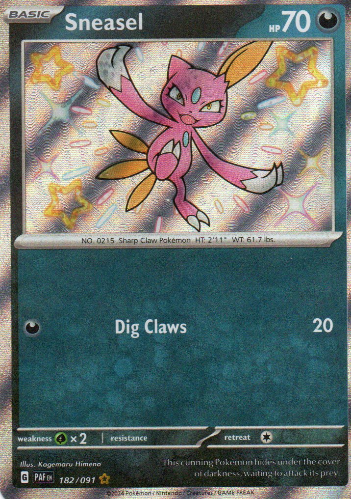 Sneasel 182 Shiny rare Ingles