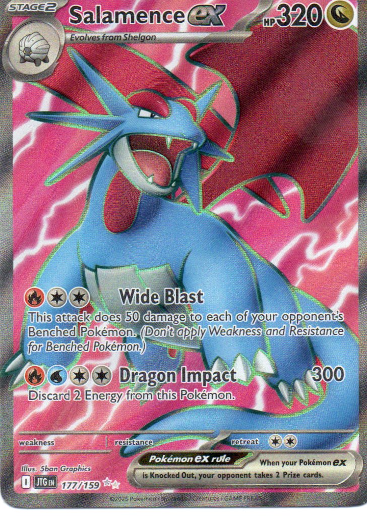 Salamence ex 177 Illustration rare Ingles