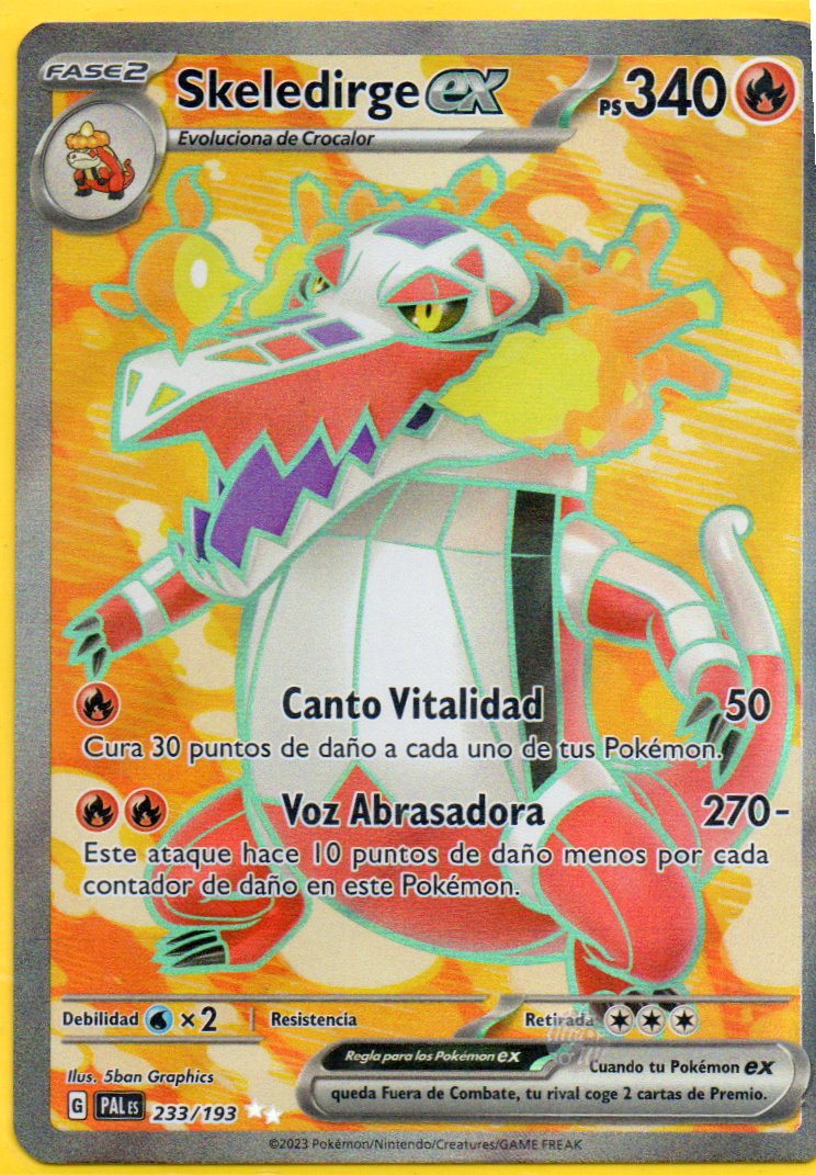 Skeledirge ex 233 Ultra rare Español