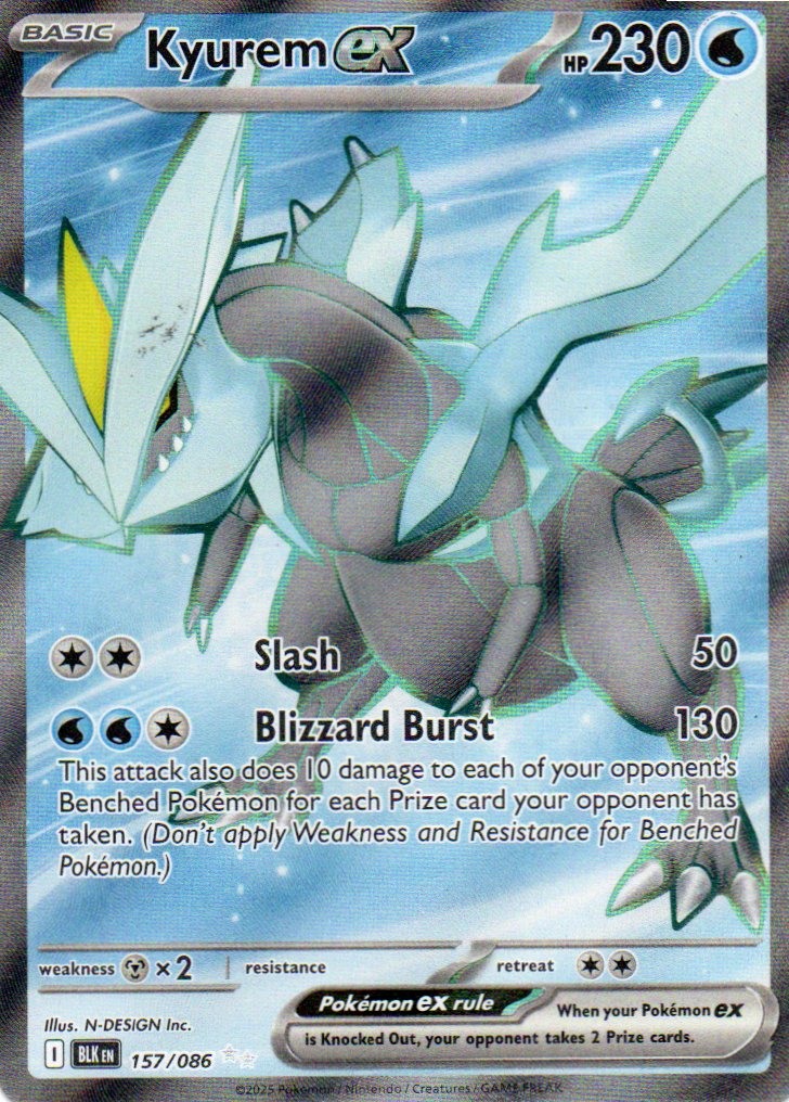 Kyurem ex 157 Ultra rare Ingles