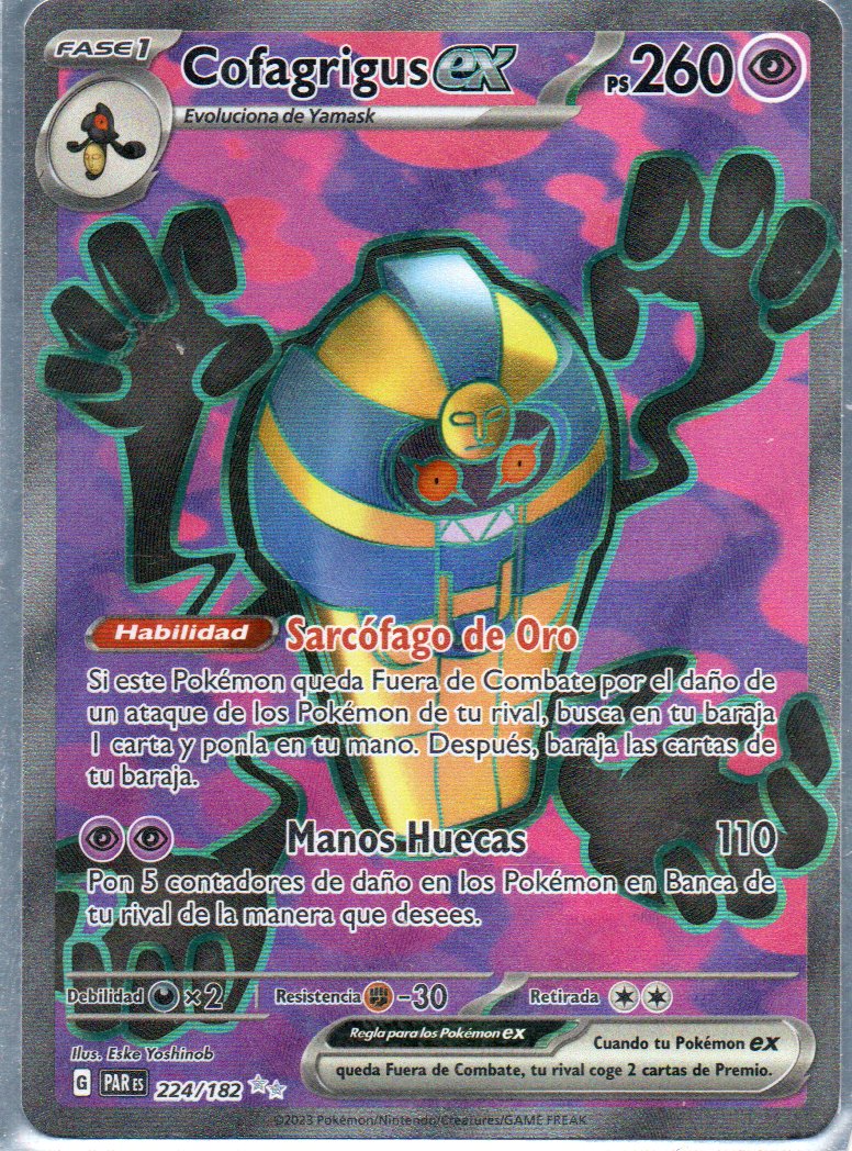 Cofagrigus ex 224 Ultra rare Español