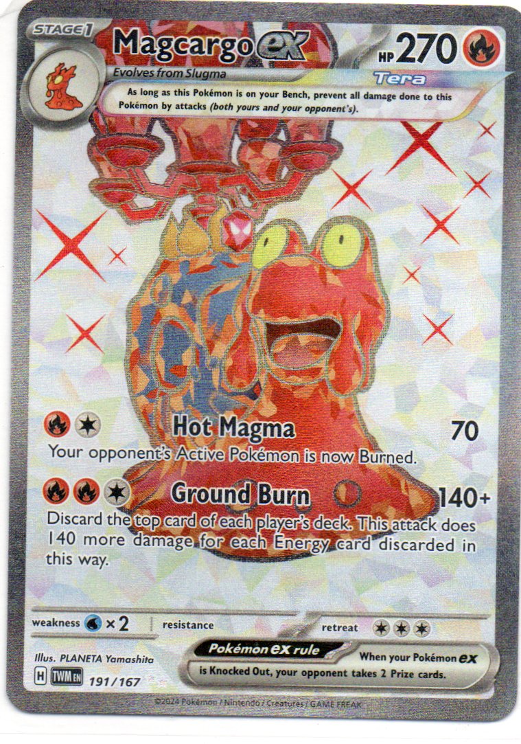 Magcargo ex 191 Ultra rare Ingles