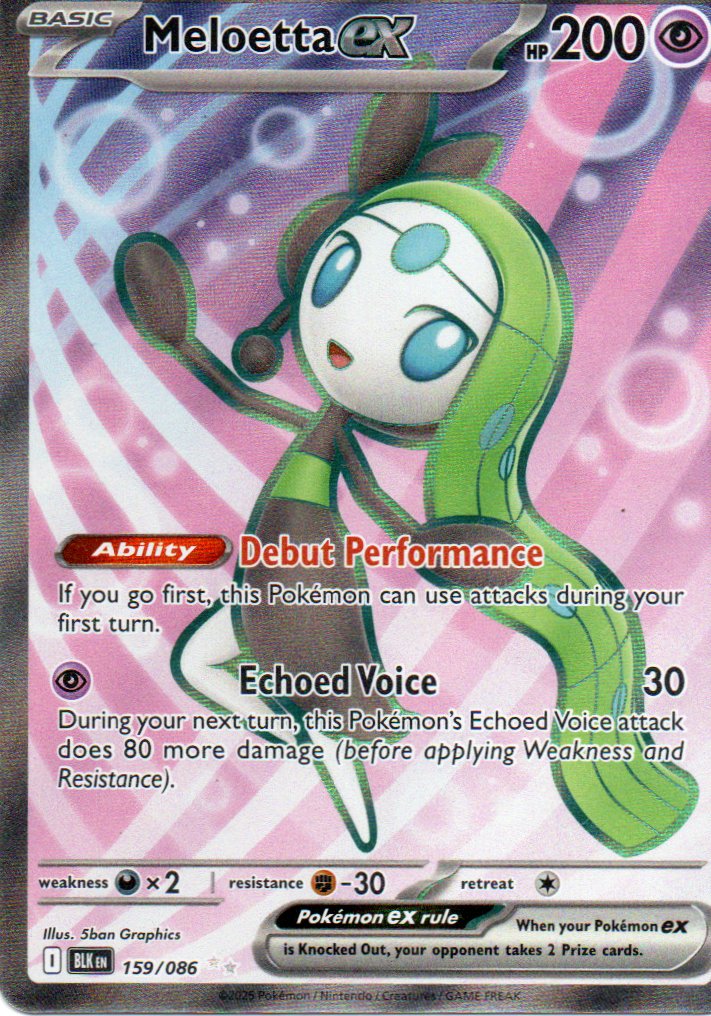 Meloetta ex 159 Ultra rare Ingles