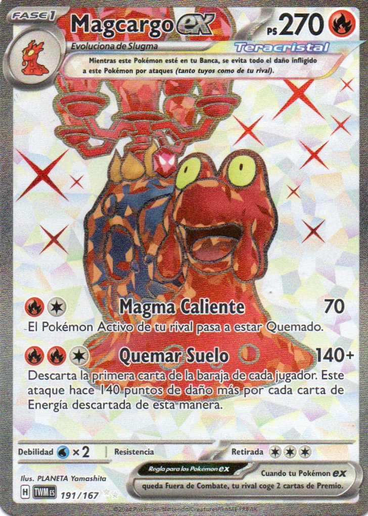 Magcargo ex 191 Ultra rare Español
