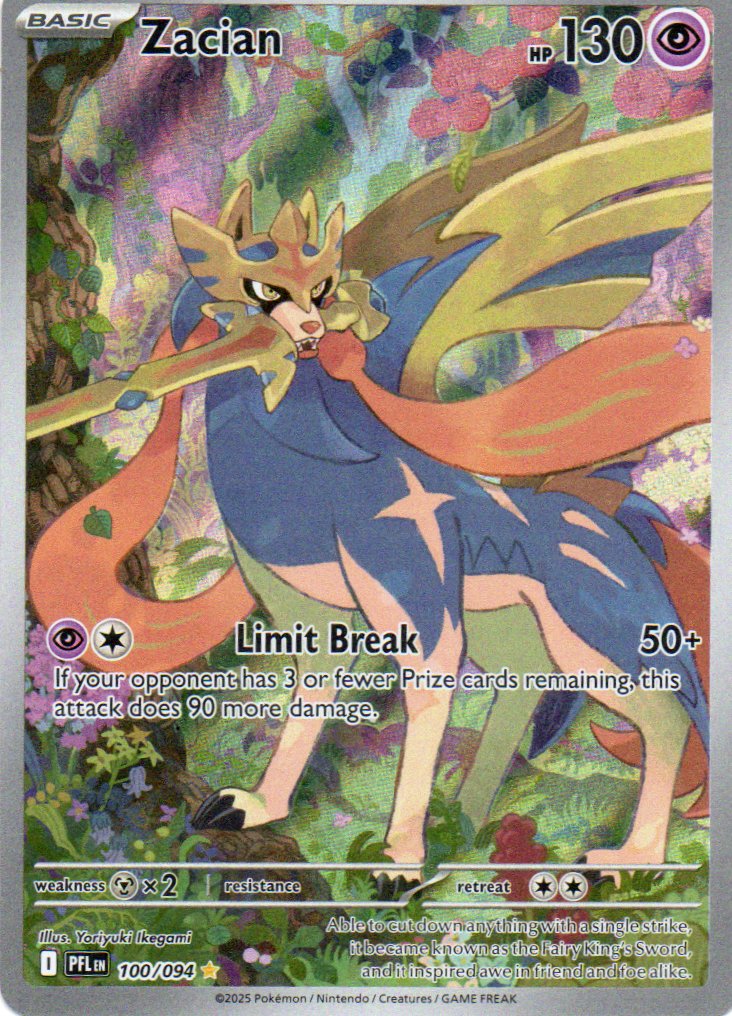 Zacian 100 Illustration rare Ingles