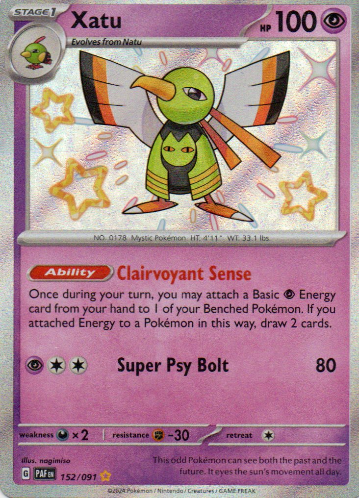 Xatu 152 Shiny rare Ingles