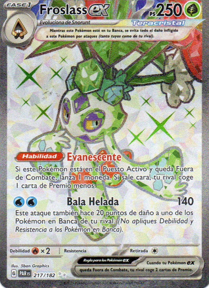 Froslass ex 217 Ultra rare Español