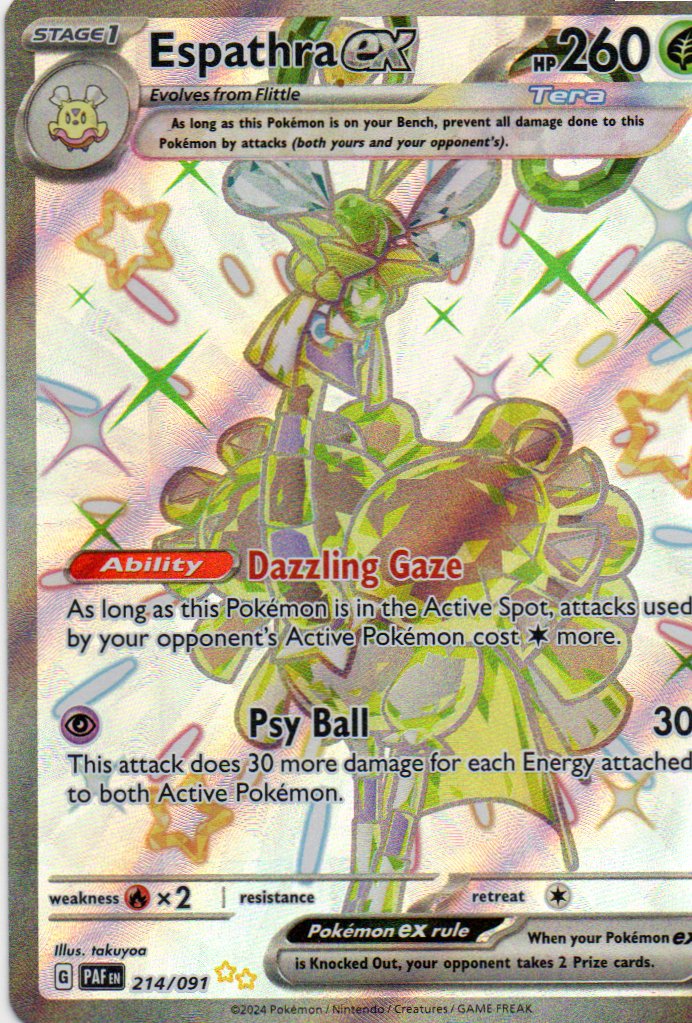 Espathra ex 214 Shiny Ultra rare Ingles
