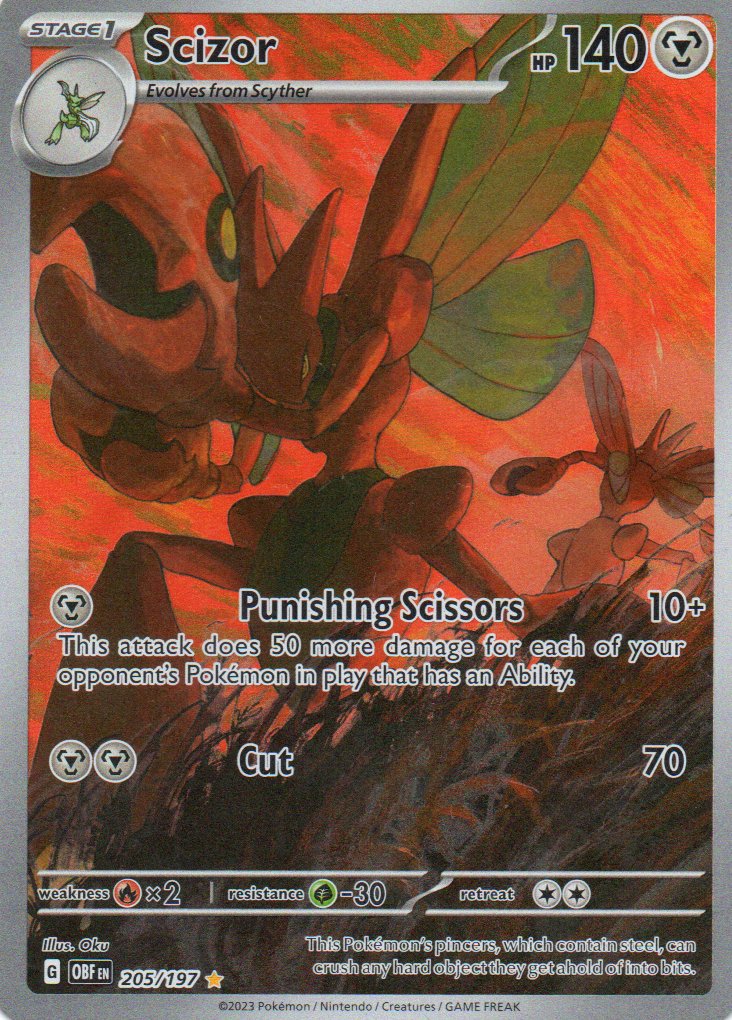Scizor 205 ingles Illustration rare