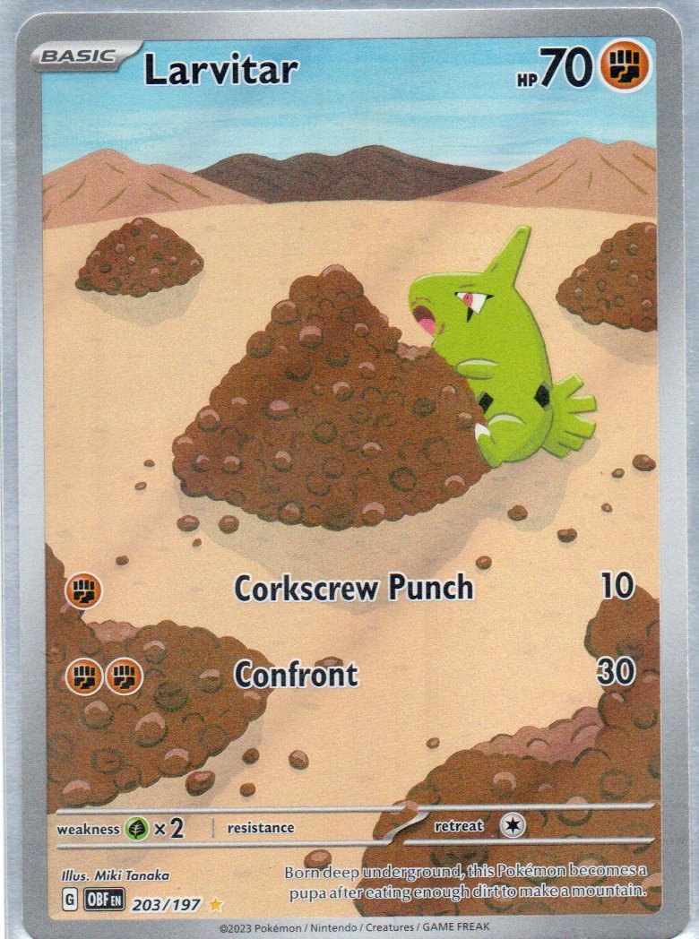 Larvitar 203 ingles Illustration rare