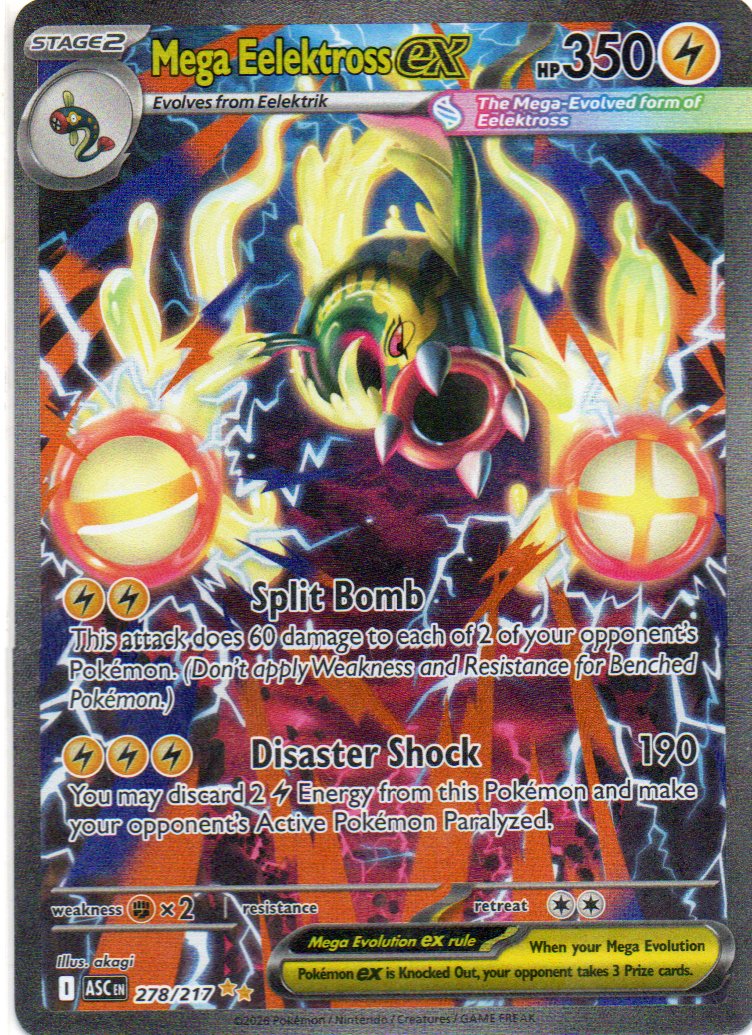 Mega Eelektross 278 ingles Illustration rare