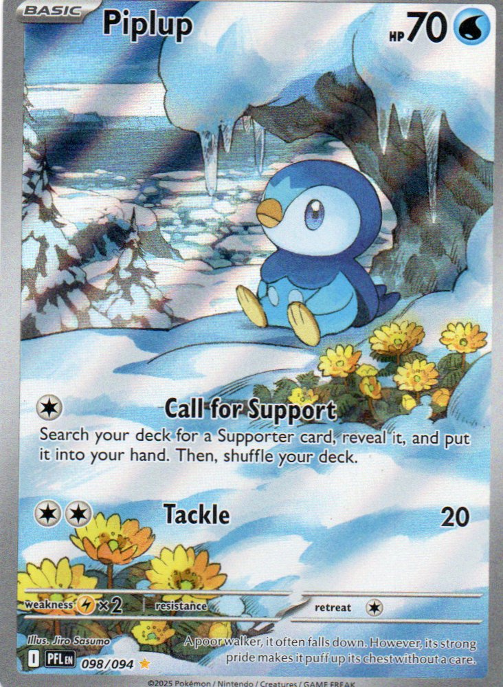Piplup 98 ingles Illustration rare