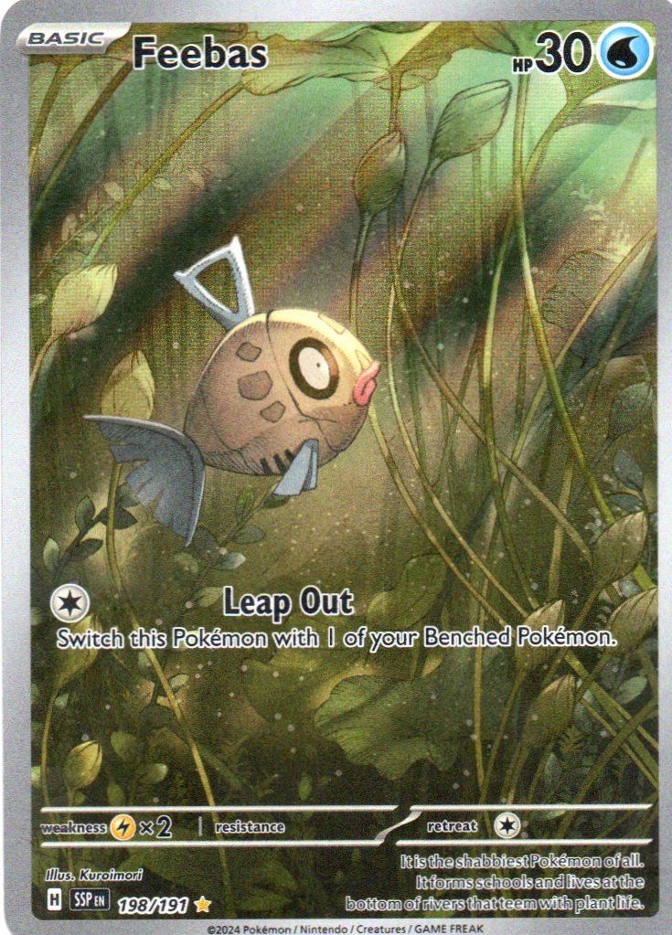 Feebas 198 ingles Illustration rare