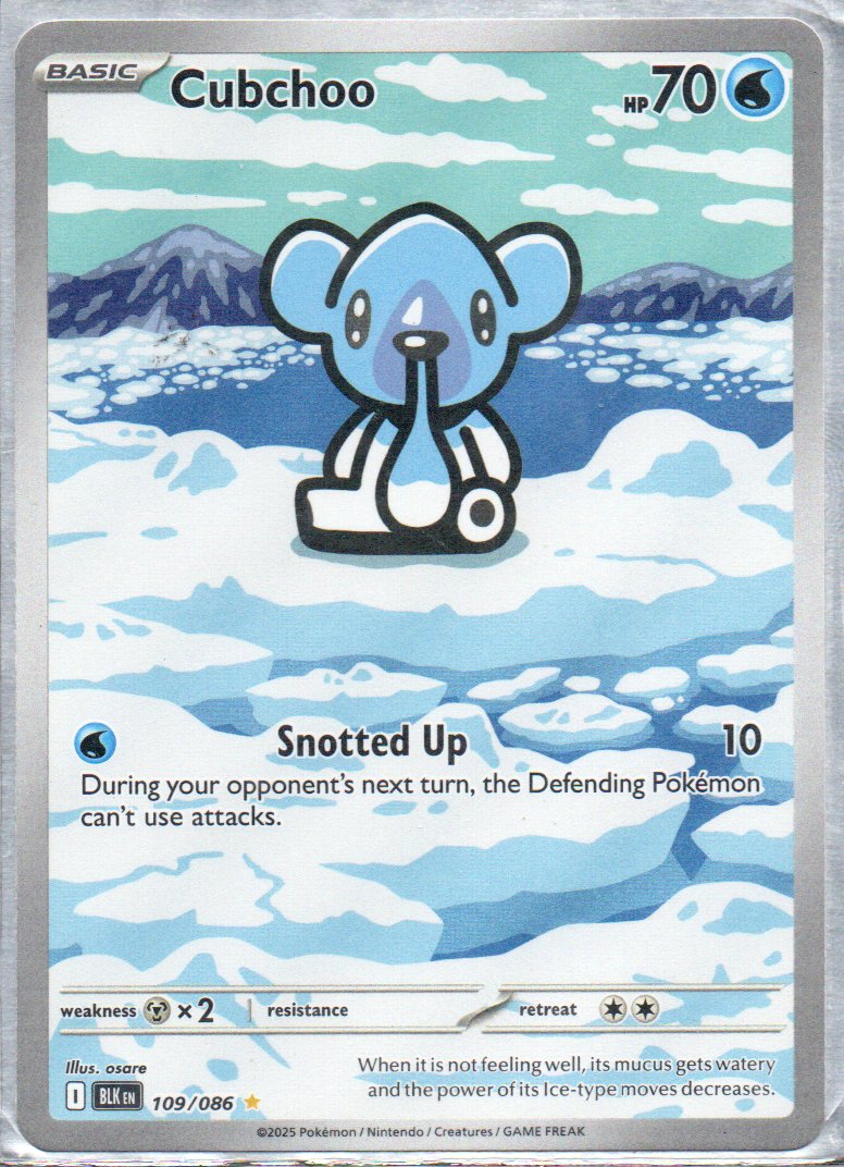 Cubchoo 109 ingles Illustration rare