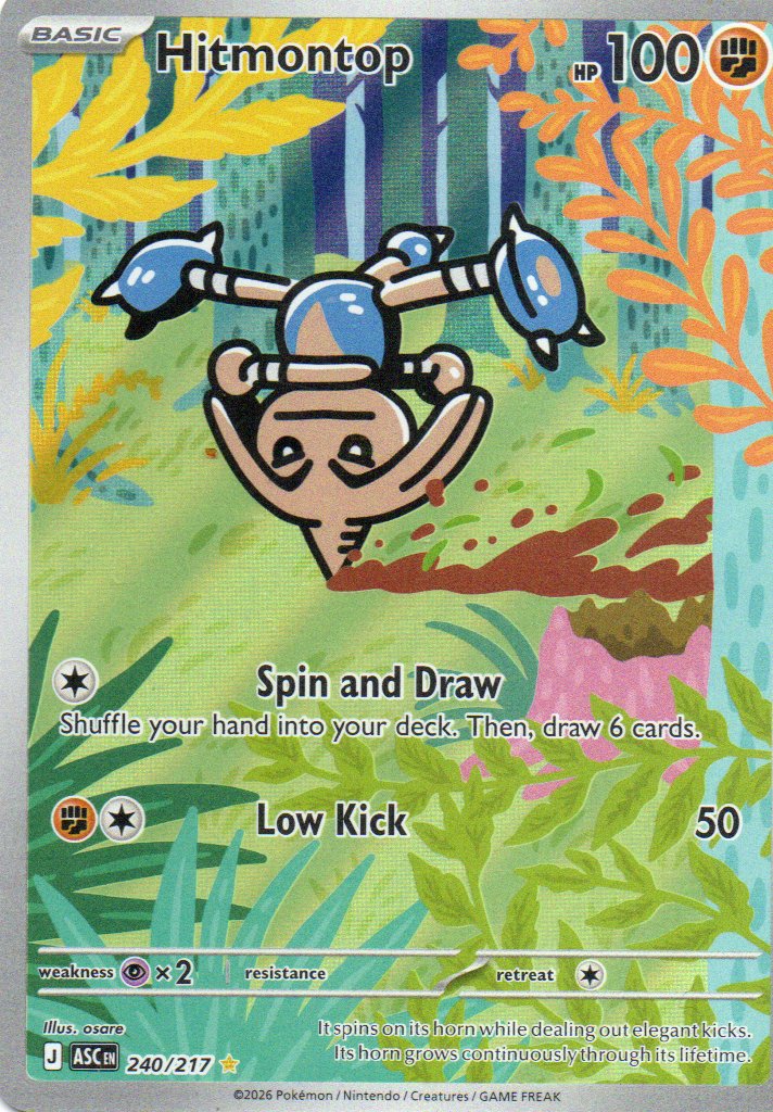 Hitmontop 240 ingles Illustration rare