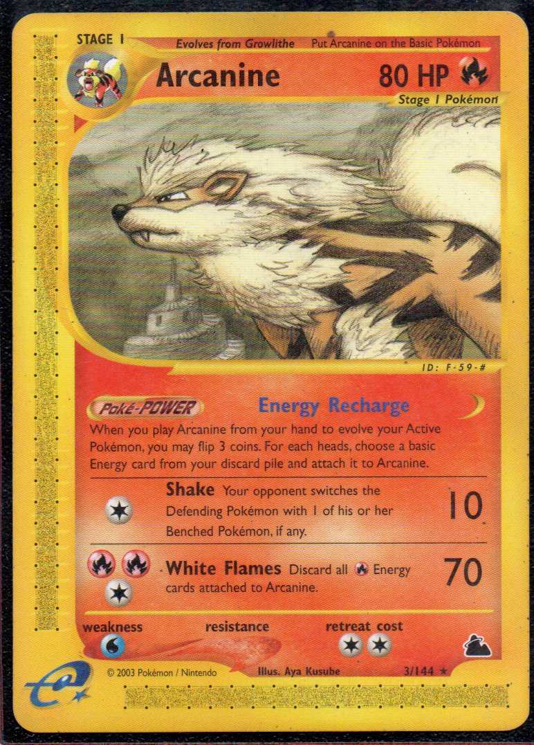 Arcanine 3 Ingles Rare