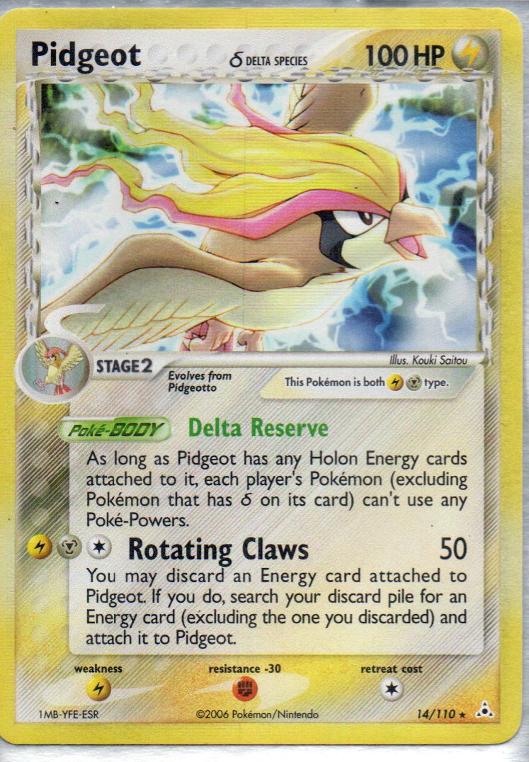 Pidgeot 14 ingles Rare