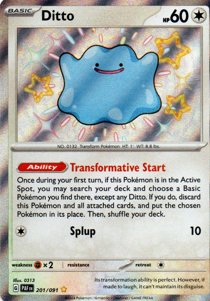 Ditto 201 ingles Shiny rare