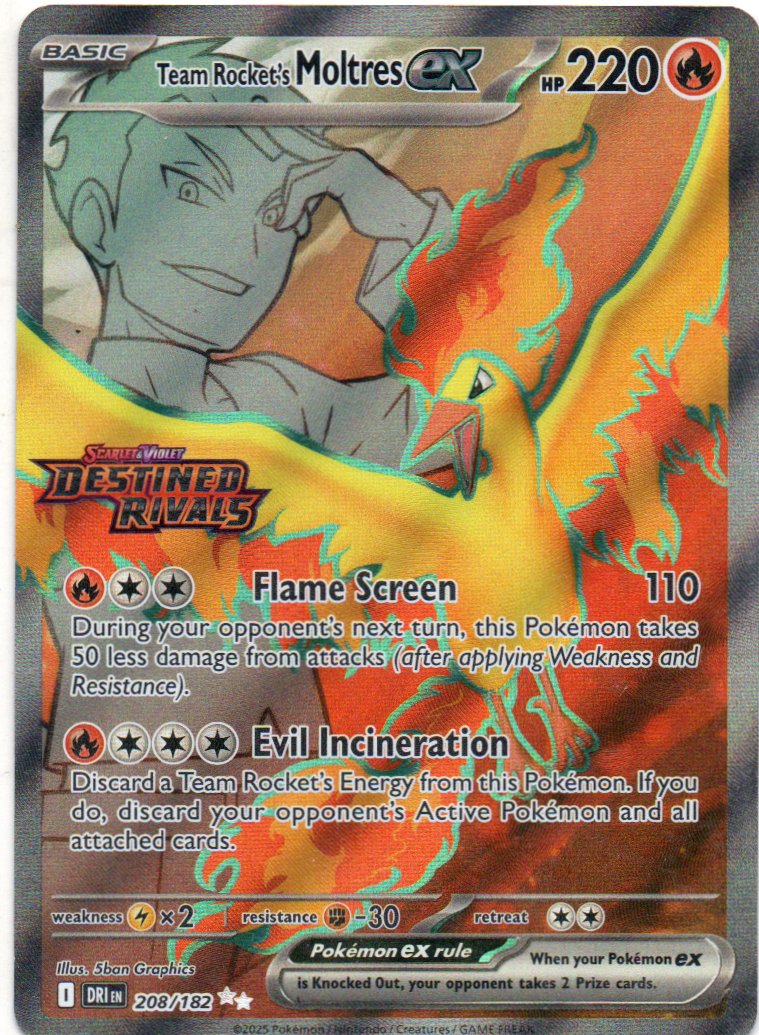 Team Rocket's Moltres ex 20 ingles Ultra rare